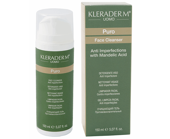Очищающая пенка Пуро с миндальной кислотой для женщин и мужчин Kleraderm Puro Face Cleanser, 150 ml