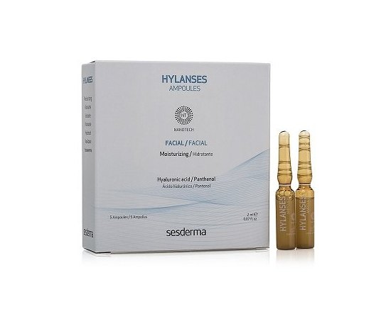 Дермо-эпидермальное увлажнение Sesderma Nanotech Hylanses ampoules, 5x2 ml