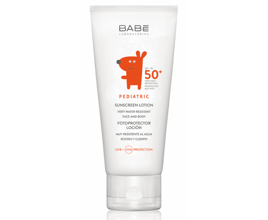 Солнцезащитный лосьон детский SPF50 Babe Laboratorios Pediatric Sunscreen Lotion, 100 ml, изображение 5