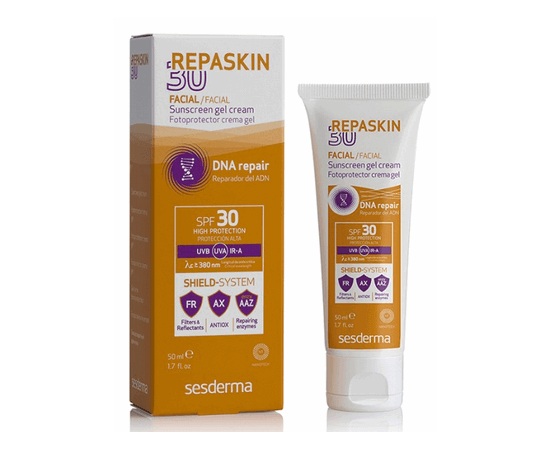 Sesderma REPASKIN Facial Sunscreen gel crem SPF30 Сонцезахисний крем-гель для обличчя, 50 мл, фото 