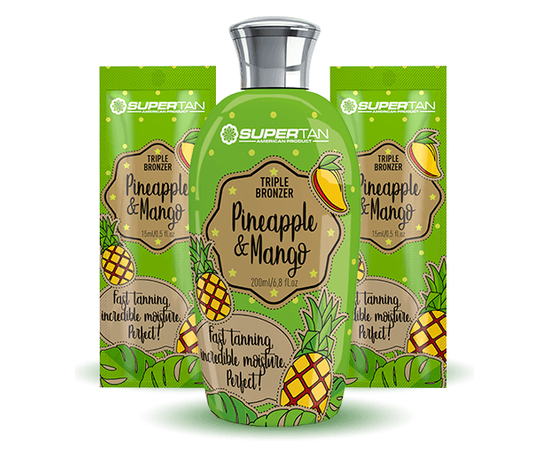 Лосьон с бронзаторами 3X SuperTan Pineapple & Mango, изображение 6