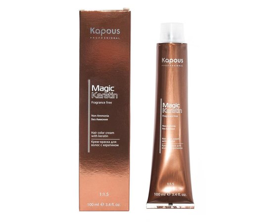 Крем-краска для волос без аммиака Kapous Professional Fragrance Free Non Ammonia Magic Keratin, 100 ml, изображение 4