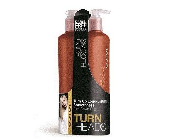 Шампунь и кондиционер разглаживающий для кудрявых жестких волос Joico Smooth Cure Duo, 2x500 ml