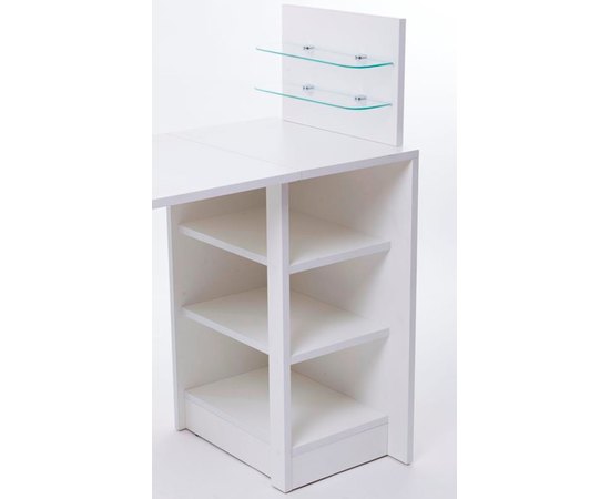 Маникюрный стол с стеклянными полочками под лак "Економ"