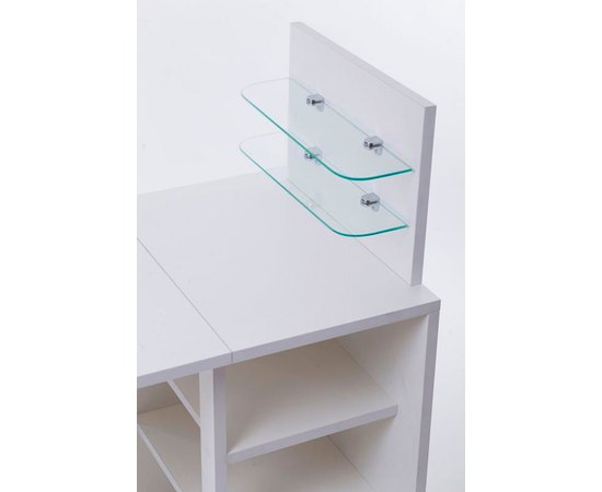 Маникюрный стол с стеклянными полочками под лак "Економ"