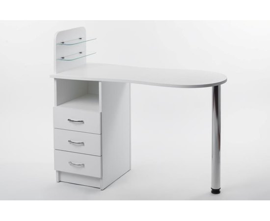 Маникюрный стол с стеклянными полочками под лак "Естет №1"