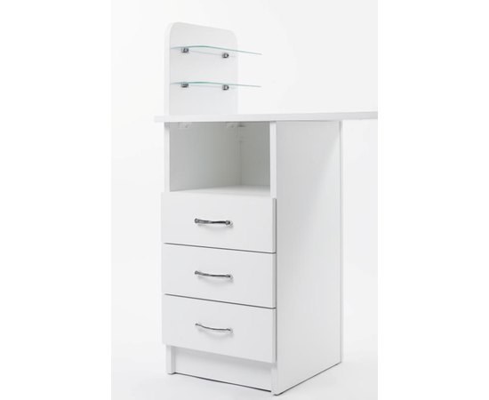 Маникюрный стол с стеклянными полочками под лак "Естет №1"