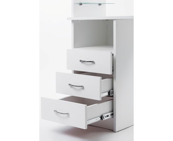 Маникюрный стол с стеклянными полочками под лак "Естет №1"