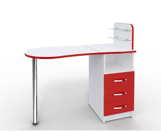 Маникюрный стол-трансформер со складывающейся столешницей "Естет компакт №1" красный