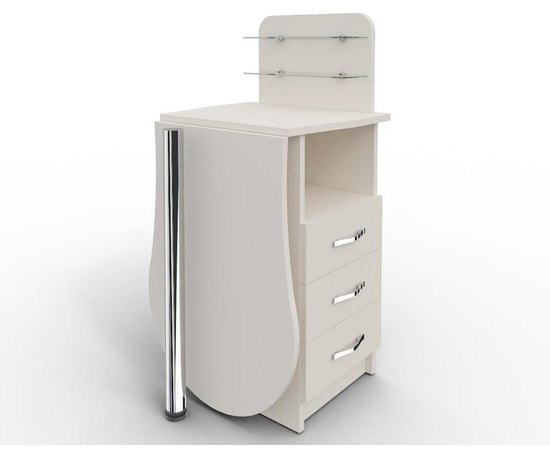 Маникюрный стол-трансформер со складывающейся столешницей "Естет компатк №1" ваниль