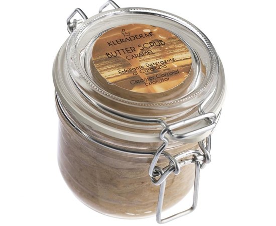 KLERADERM Caramel butter scrub Аромабальзам-скраб для душа Східна Карамель для обличчя і тіла, 170 мл, фото 