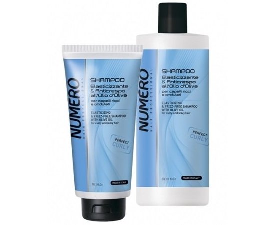 Brelil Numero Elasticizzante Shampoo Шампунь для кучерявого волосся з оливковою олією, фото 
