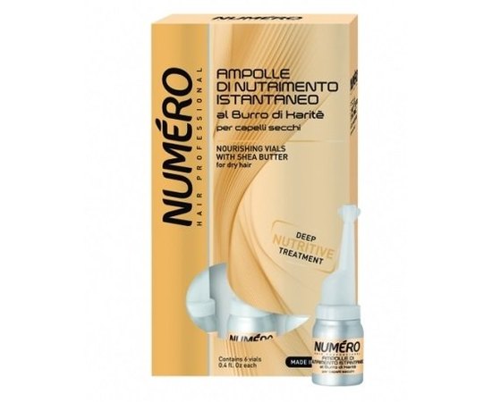 Лосьон для волос питательный с маслом карите Brelil Numero Nourishing Vials For Hair Butter.