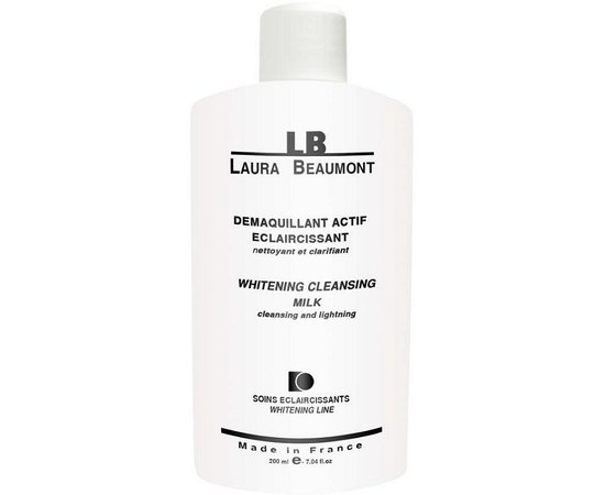 Laura Beaumont Whitening Cleansing Milk - осветляющих очищає молочко, 200 мл, фото 