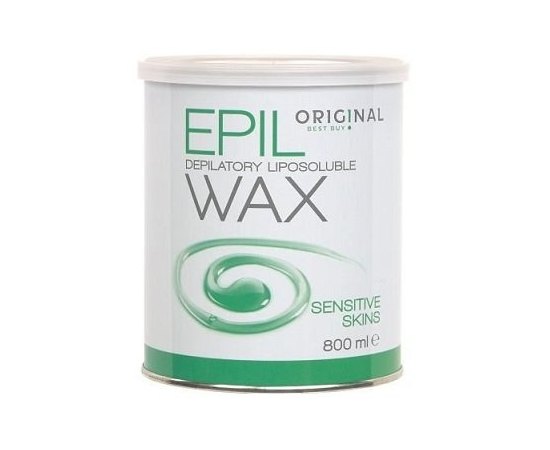 Sibel Epil Depilatory Liposoluble Wax Віск жиророзчинний для чутливої шкіри, зелений, 800 мл, фото 