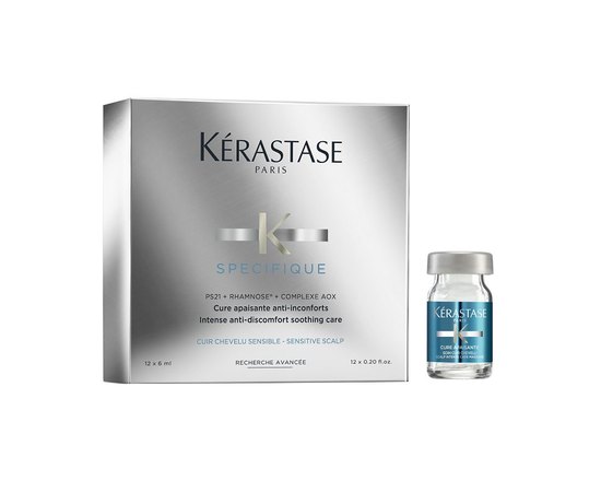 Kerastase Specifique Cure Apaisante Інтенсивний догляд для чутливої шкіри голови, 12x6 мл, фото 