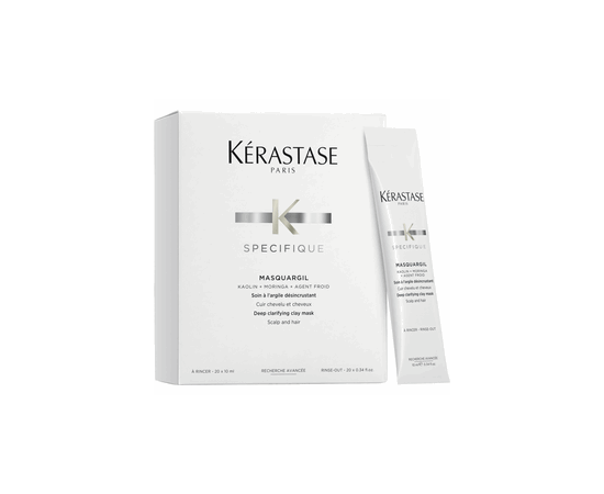 Kerastase Specifique Masquargil Cleansing Treatment - Маска з глиною для інтенсивного очищення шкіри голови і волосся, 20x10 мл, фото 