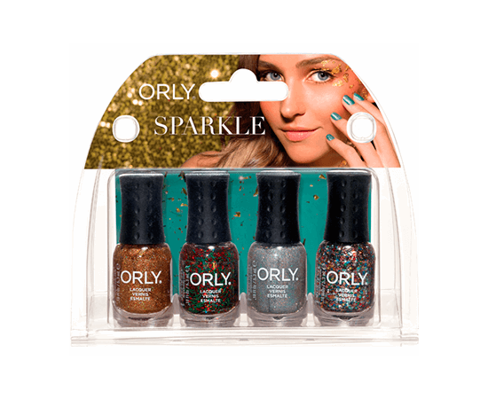 Набор мини-лаков для ногтей Orly Sparkle Mani Mini Kit, 4 шт