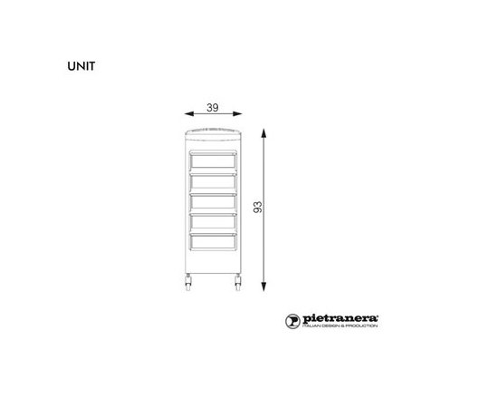 Тележка парикмахерская  Pietranera Unit, изображение 2