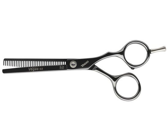 Ножницы парикмахерские филировочные Tondeo Vegas Classic Black 5.5" Effi, изображение 2 Ножницы парикмахерские филировочные Tondeo Vegas Classic Black 5.5" Effi, изображение 2