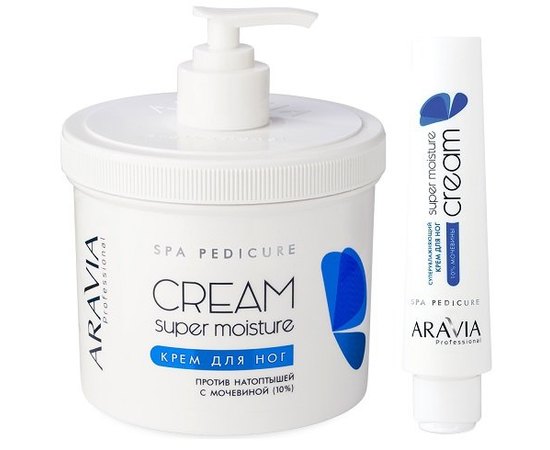 Крем для ног от натоптышей с мочевиной Aravia Professional Super Moisture.