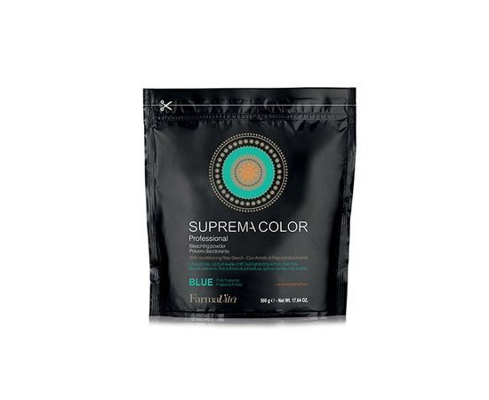Пудра мікрогранульована знебарвлююча блакитна FarmaVita Suprema Color Bleaching Powder Blue, 500 g, фото 