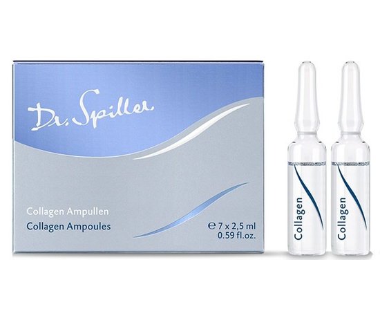 Dr. Spiller Hydro Line Collagen Ampoules With C + E + S Marine Complex Зволожуюча ампула з колагеном, 3 мл, фото 