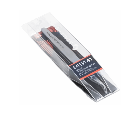 Пинцет профессиональный для ресниц Staleks Pro Expert 41 Type 3, изображение 3