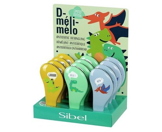 Расческа для пушистых длинных детских волос Sibel D-Meli-Melo mini Dino