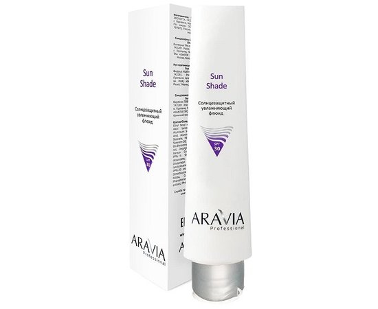 Флюид для лица солнцезащитный увлажняющий SPF30 Aravia Professional Sun Shade, 100 ml